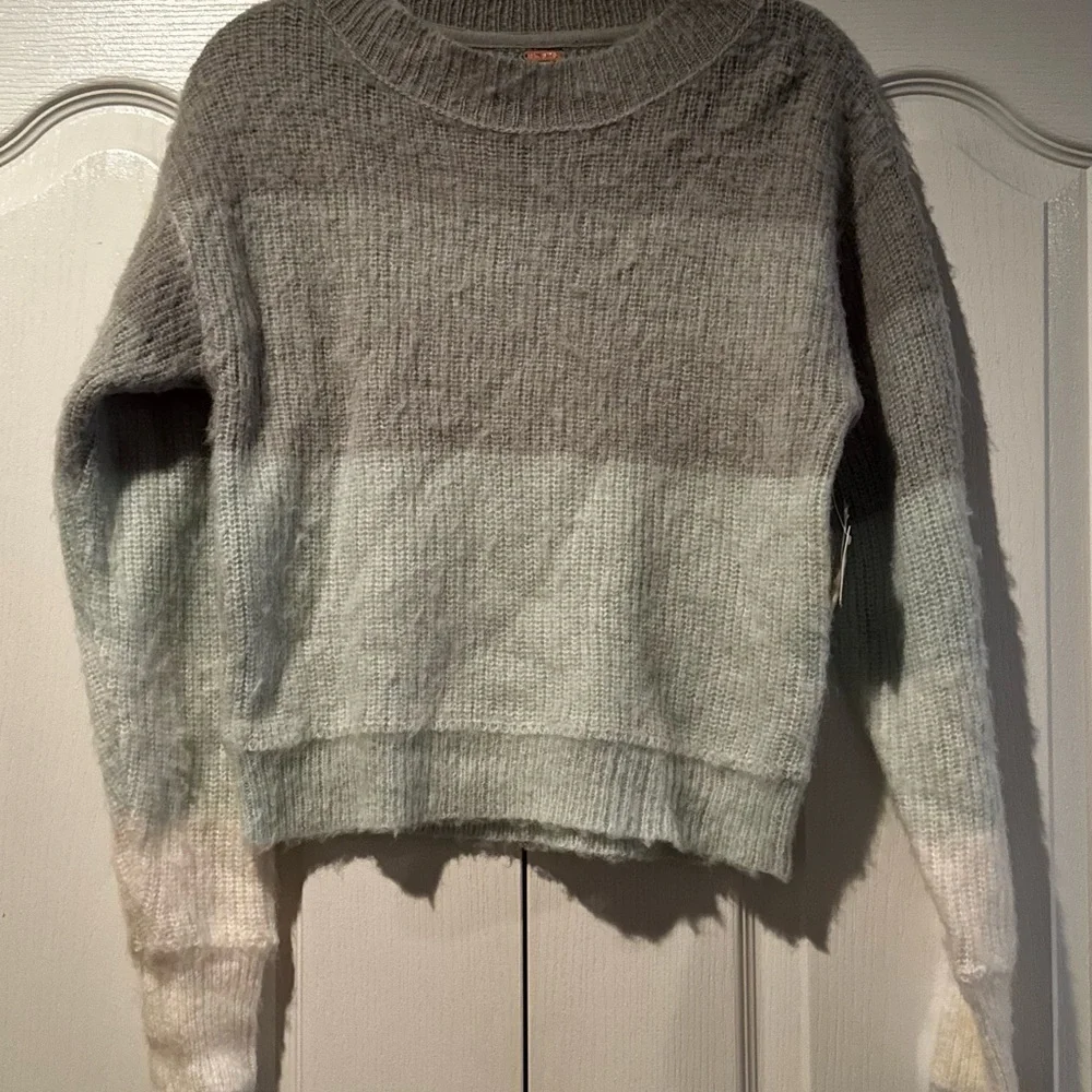 Free People Autumn Sky Pullover in Cloud Color Combo NWT - Size XS
